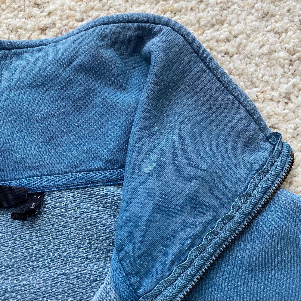 Urban Outfitters Blue Half-Zip Pullover Sweatshirt - Picture 4 of 5